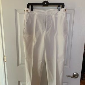 Zara white cuffed slacks